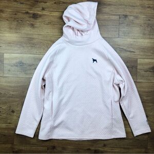 Southern Girl Prep Light Pink Waffle Style Hooded Sweater
